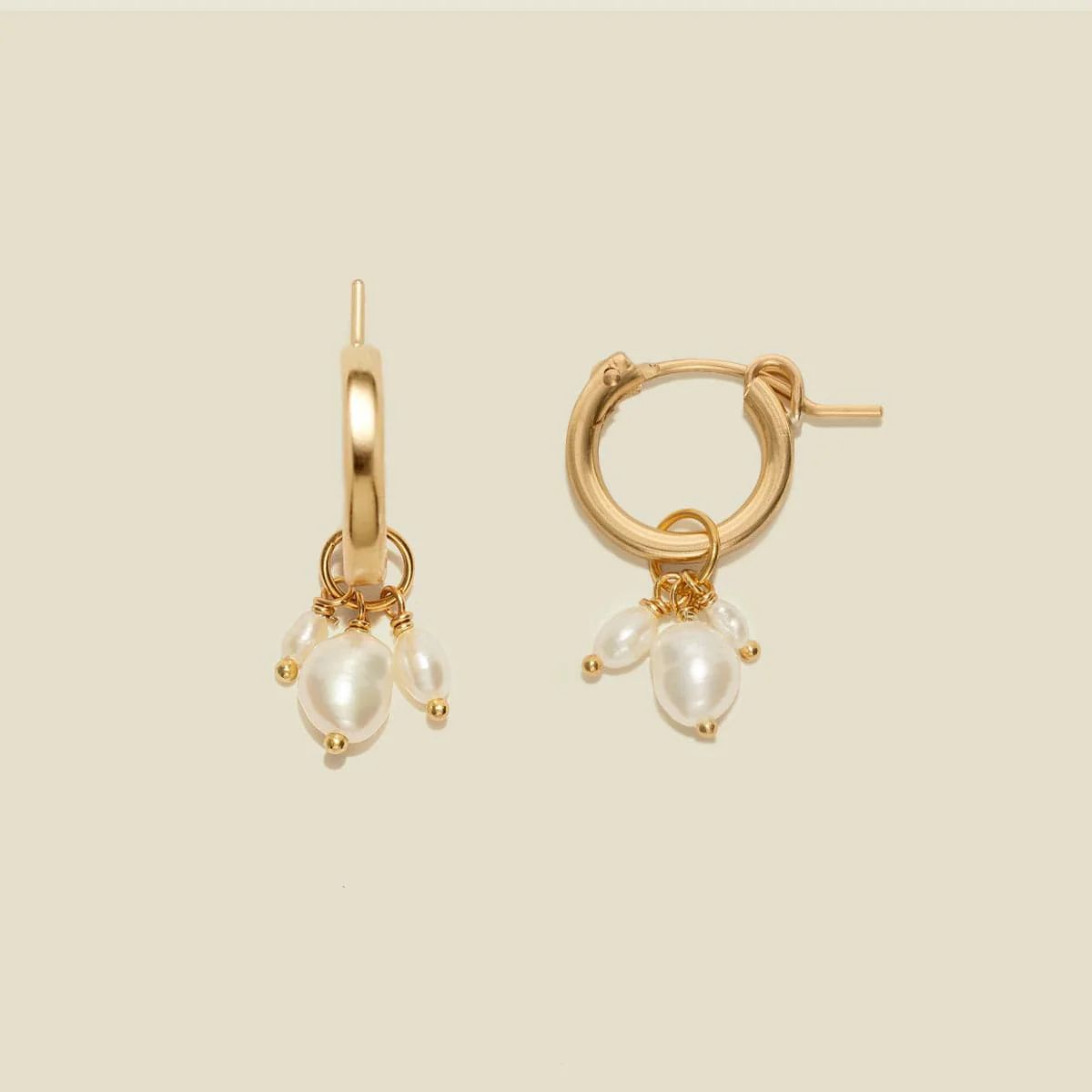 Pearl Cluster Hooplet Earrings | Final Sale | Made by Mary (US)