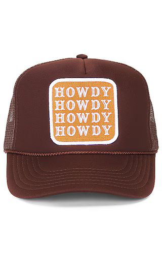 Howdy Hat in Brown | Revolve Clothing (Global)