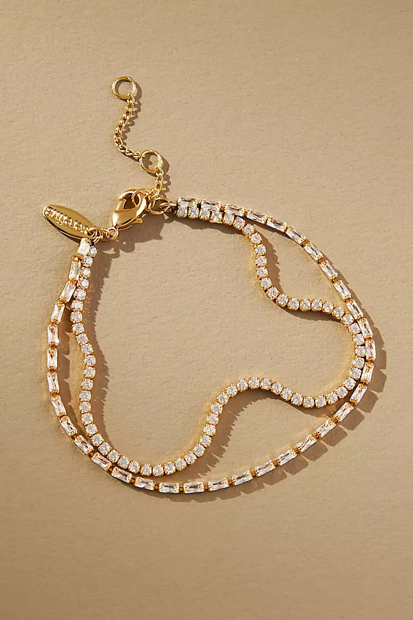 Double-Layer Crystal Bracelet | Anthropologie (US)