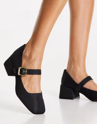 ASOS DESIGN Sadie mary jane block heels in black | ASOS | ASOS (Global)
