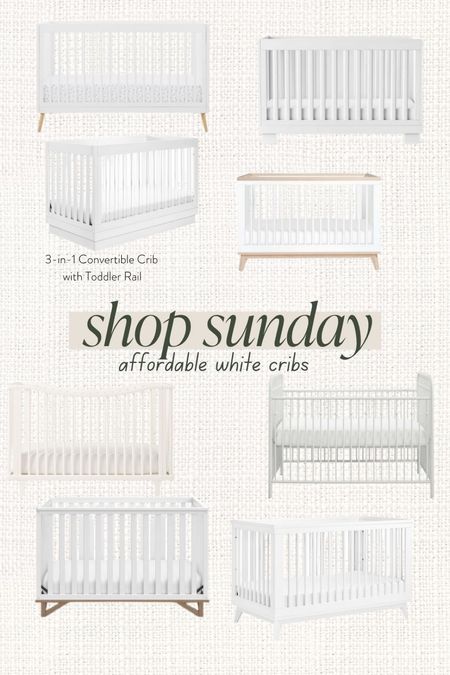 Affordable white cribs. Baby cribs on sale. 

#LTKfamily #LTKhome #LTKbaby