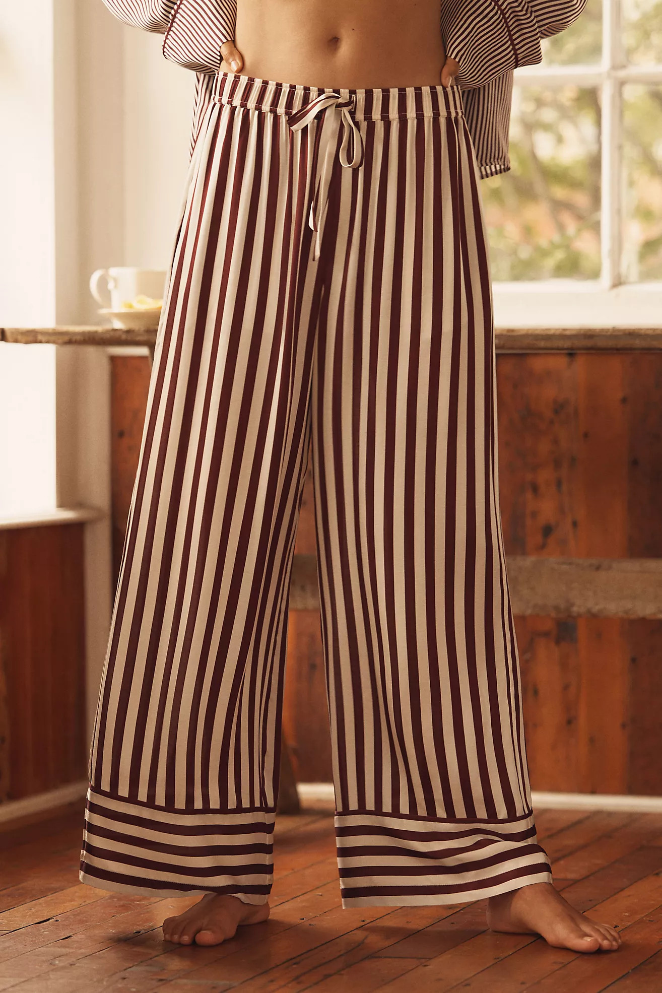 The LyreBird Silky Pajama Pants | Anthropologie (US)