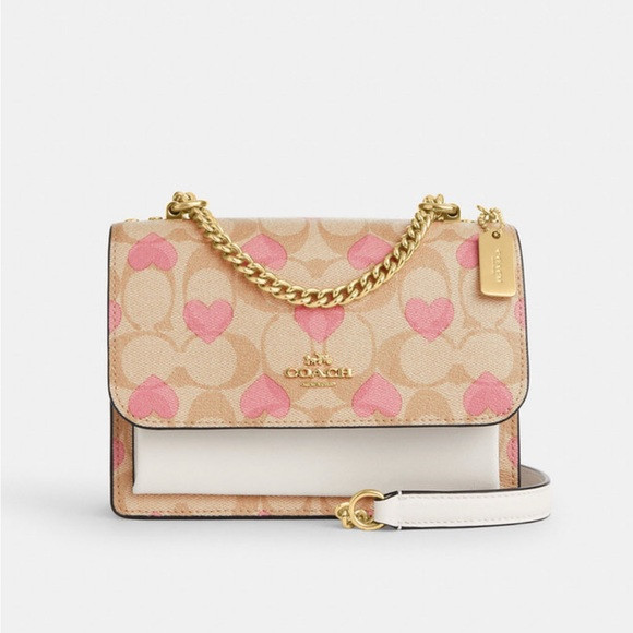 NWT Coach Outlet Mini Klare Crossbody In Signature Canvas With Heart Print | Poshmark