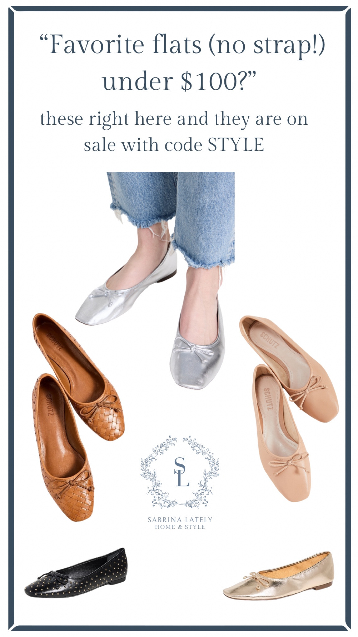 Use code STYLE for up to 25% off.

Shopbop sale, the style event, ballet flats, classic style, classic ballet flats, shoes for fall, fall shoes 

#LTKShoeCrush #LTKSaleAlert #LTKStyleTip