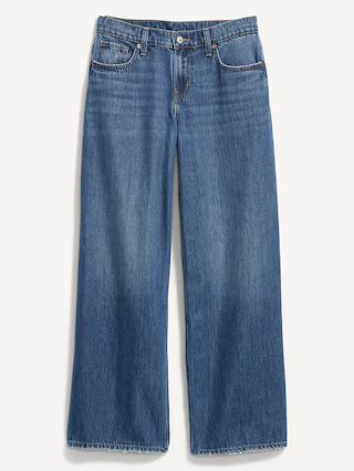 Low-Rise Baggy Wide-Leg Jeans for Women | Old Navy (US)
