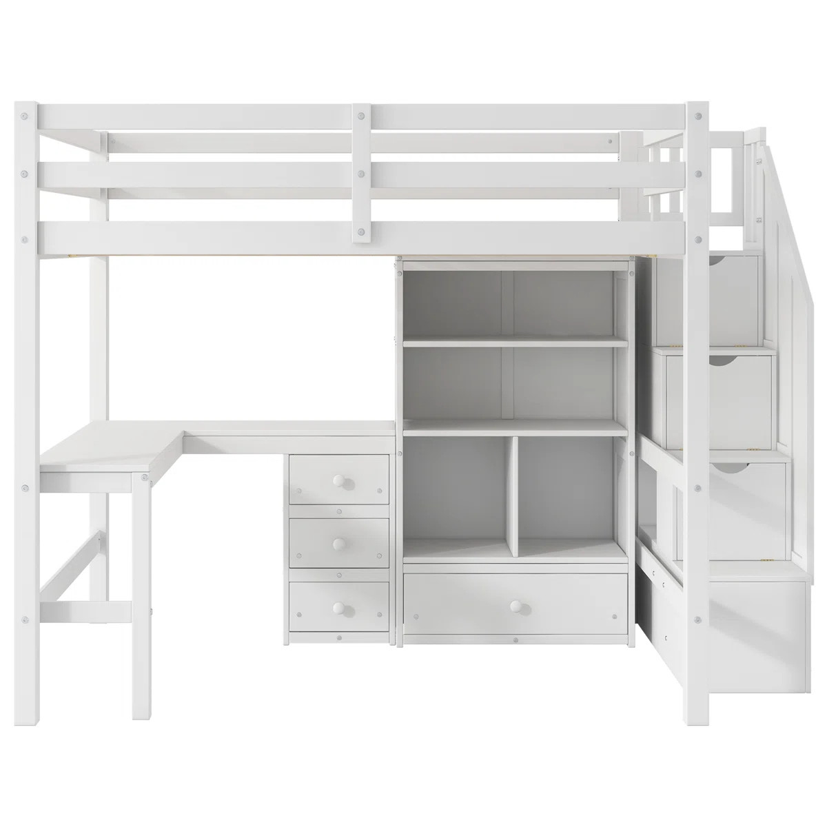Gildo Kids Loft Bed with Drawers | Wayfair North America