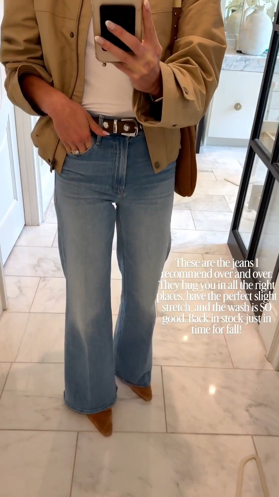 Mother jeans back in stock just in time for fall. These fit tts I'm wearing size 25! They are on sale for 25% off at Bloomingdale’s.

#LTKSeasonal #LTKSaleAlert