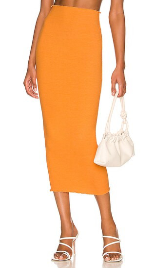 Logan Midi Skirt in Orange | Revolve Clothing (Global)
