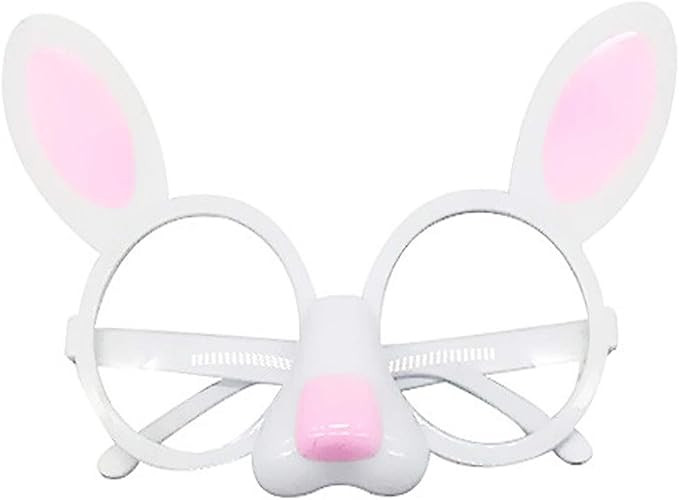 Soochat Easter Bunny Glasses Pink Bunny Eyeglasses Easter Photo Props Party Supplies Accessory | Amazon (US)