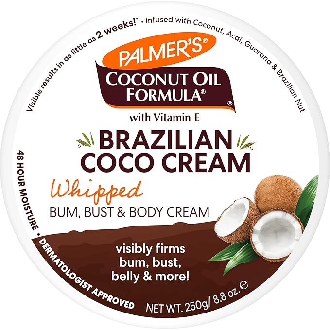 Palmer's Coconut Oil Formula Brazilian Coco Cream with Vitamin E, 8.8 Fl Oz, Whipped Bum, Bust & ... | Amazon (US)