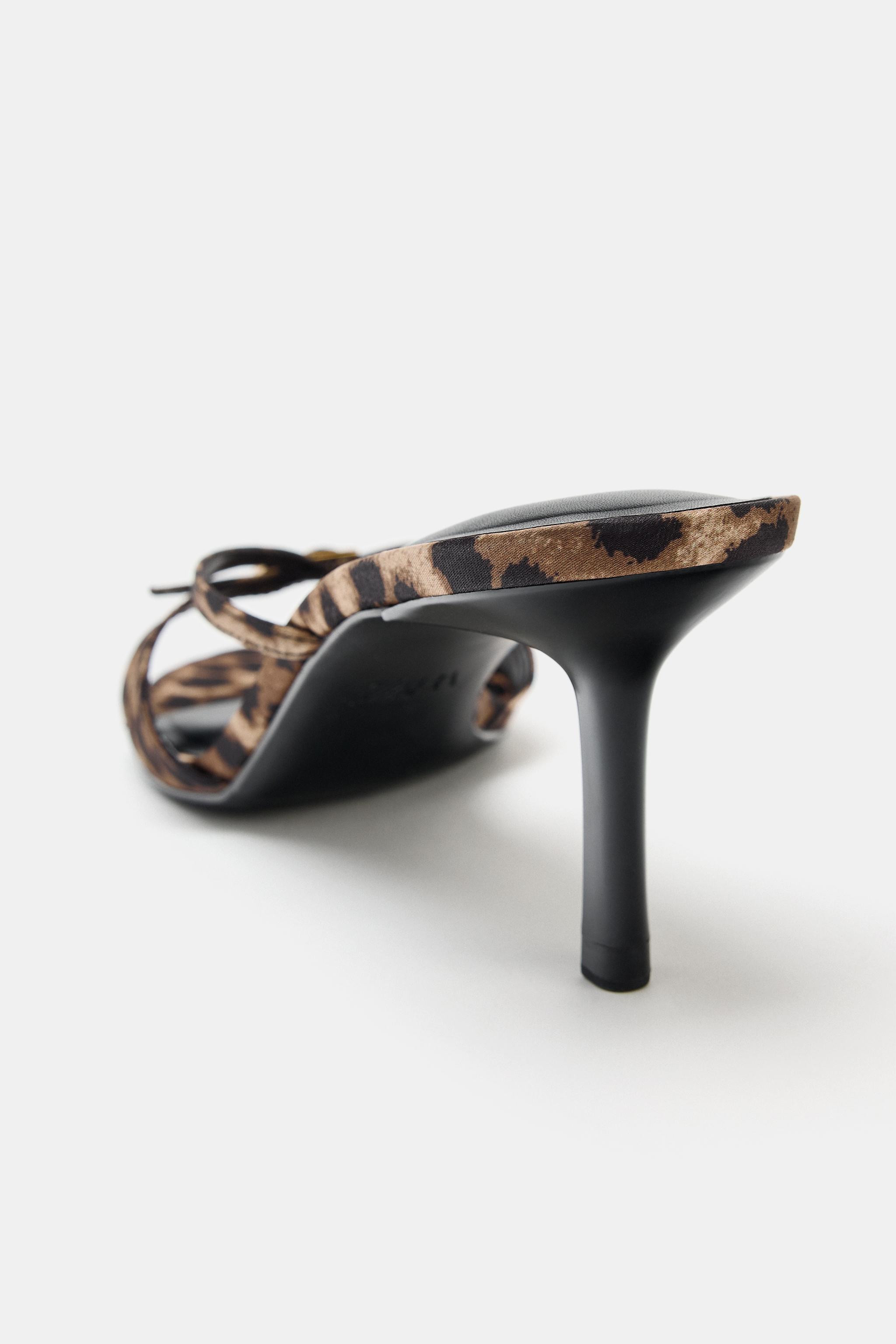 PRINTED HEELED SANDALS | Zara Canada