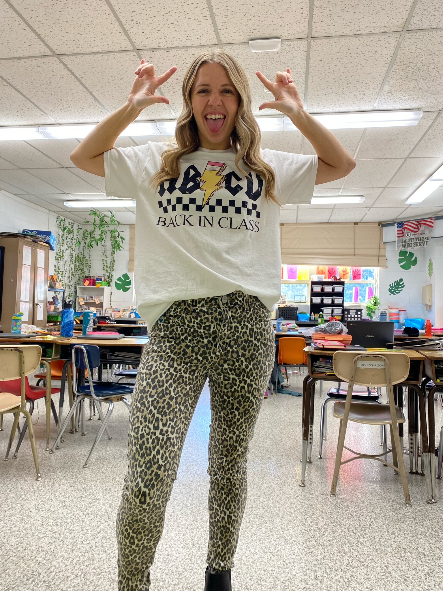 Rocking out this teacher look today! If you want the exact link to the tshirt it’s in my TikTok shop @miss_teacherlady

#LTKstyletip #LTKworkwear #LTKfindsunder50