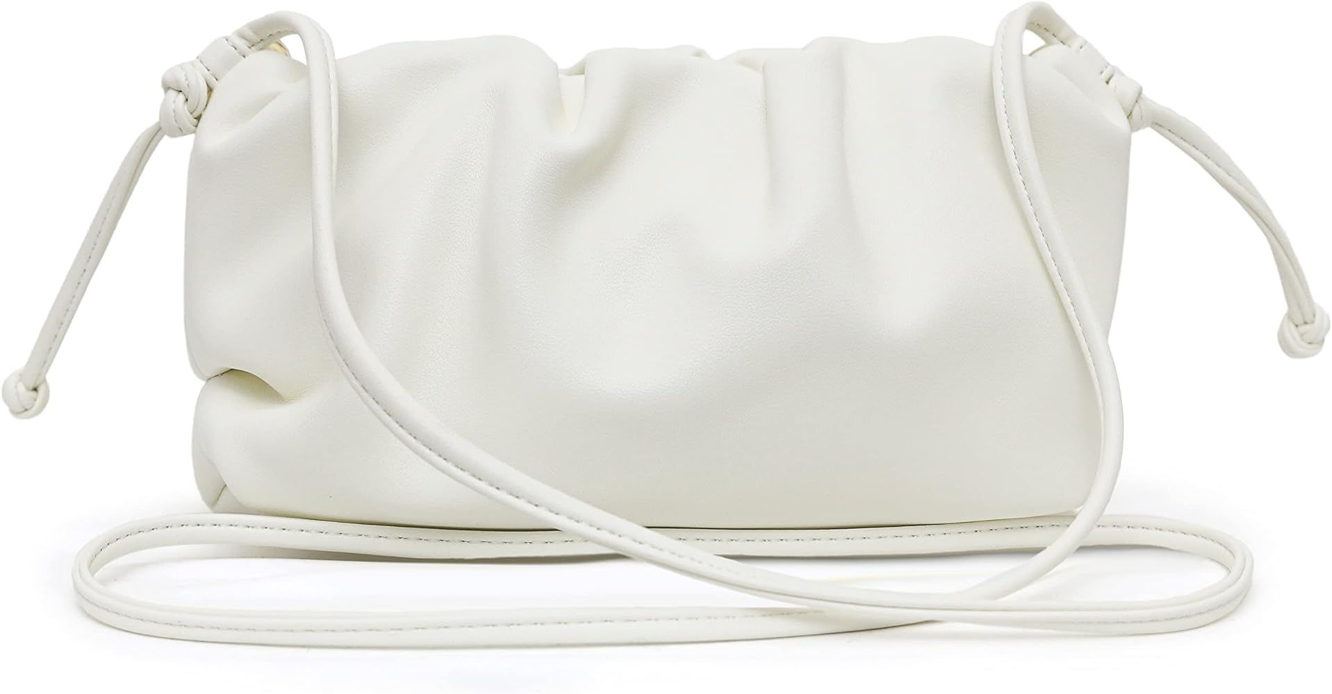 Women's Chain Pouch Bag | Cloud-Shaped Dumpling Clutch Purse | Ruched Chain Link Shoulder Handbag (W | Amazon (US)