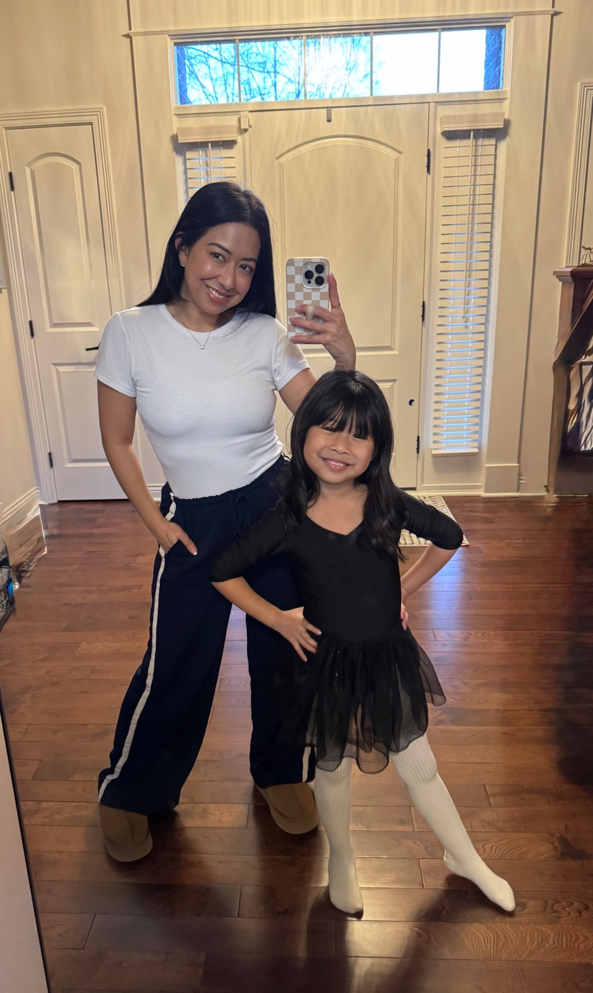 Easy, cute, comfy mom outfit. 
Nuuds slinky rib tee (my favorite shirt I own)- size S (tts). 
Target wide leg pants - size XS short (I sized down 1 as I’m normally a small). — currently on sale  
Ugg platform slippers. 

#LTKmomlife #LTKPetite #LTKSaleAlert