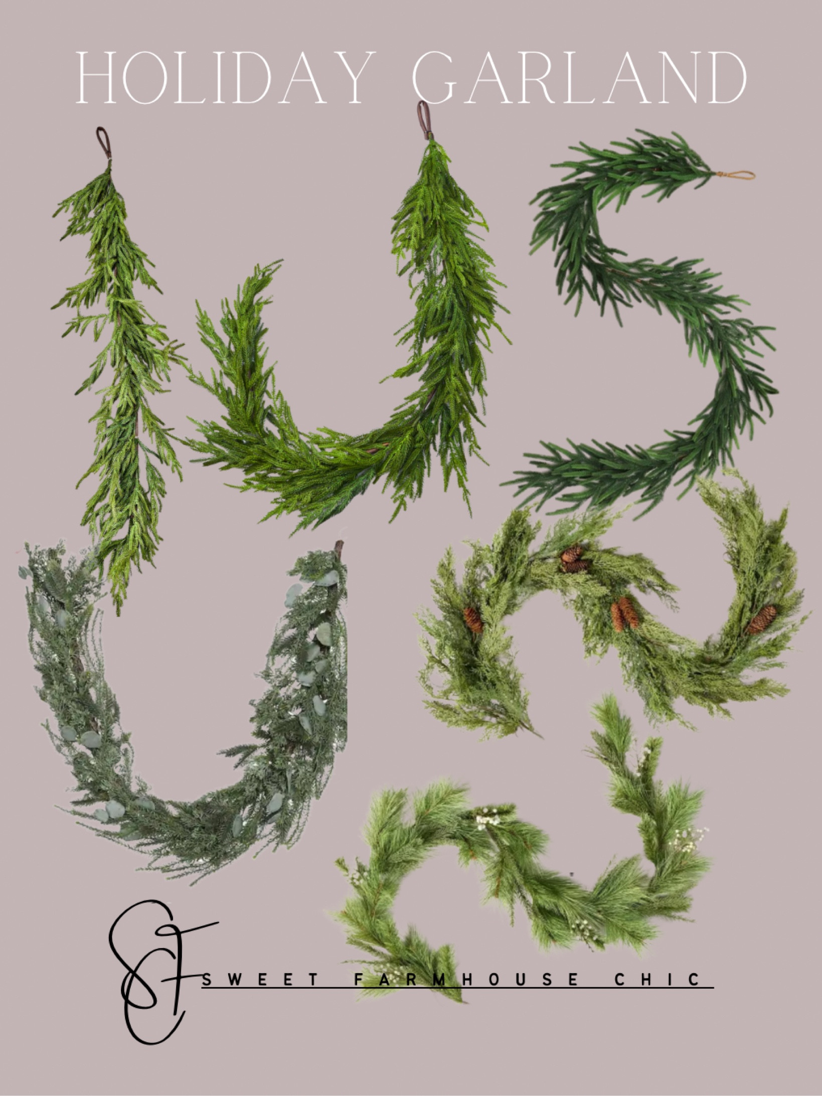 Holiday Garland

Norfolk pine garland, pine and eucalyptus garland, needle pine and snowberry, cedar drapery garland, eucalyptus garland, cord bundlers

#LTKHome #LTKHoliday #LTKSeasonal