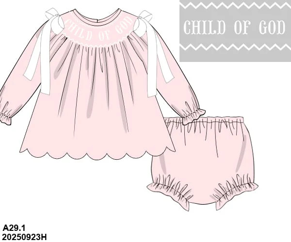 CHILD OF GOD Bloomer set | Tutti Frutti Kids Co