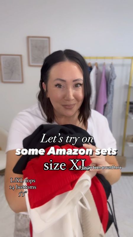 Let’s try on some Amazon 2 piece sets!  XL in all 3!  The drawstring version of the sweater set is limited in sizes, so linked the one without the draw string too!  Lots of colors and sizes available in that one!

#LTKmidsize #LTKSeasonal #LTKfindsunder50