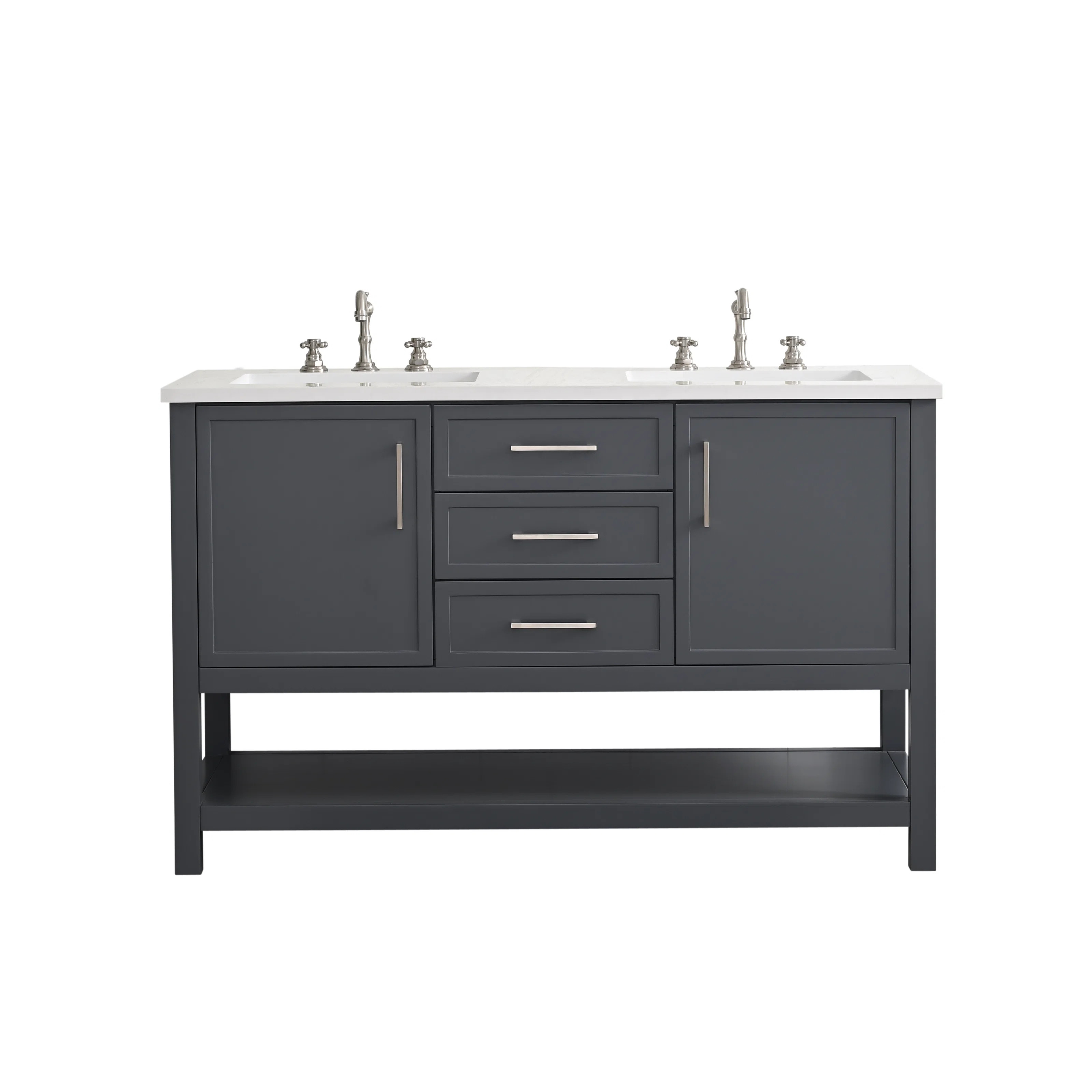 Vicini 54" Double Bathroom Vanity Set | Wayfair North America