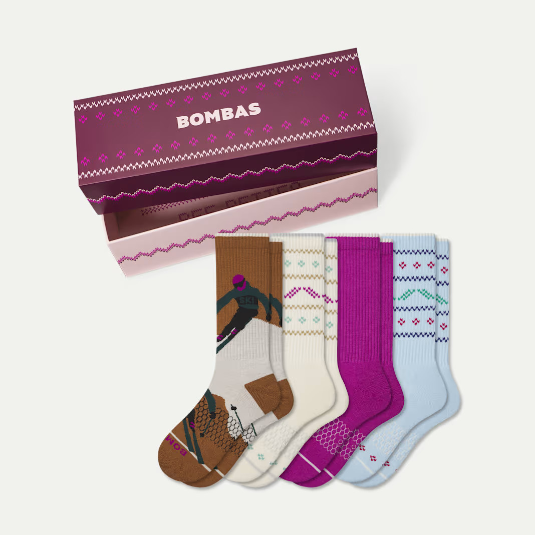 Women's Merino Wool Blend Calf Sock 4-Pack Gift Box | Bombas