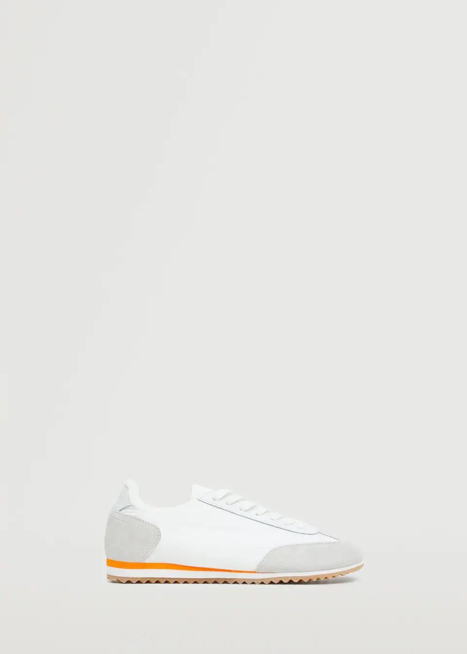 Leather mixed sneakers | MANGO (US)