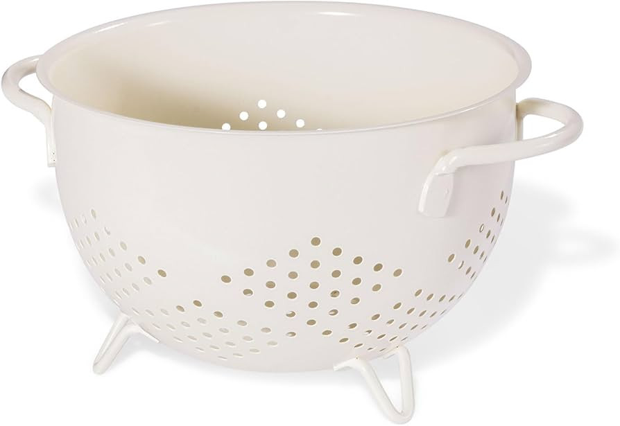 Metal Colander 5 Quart Powder Coated Self-draining Metal Strainer with Base,Kitchen Pasta Fruit V... | Amazon (US)