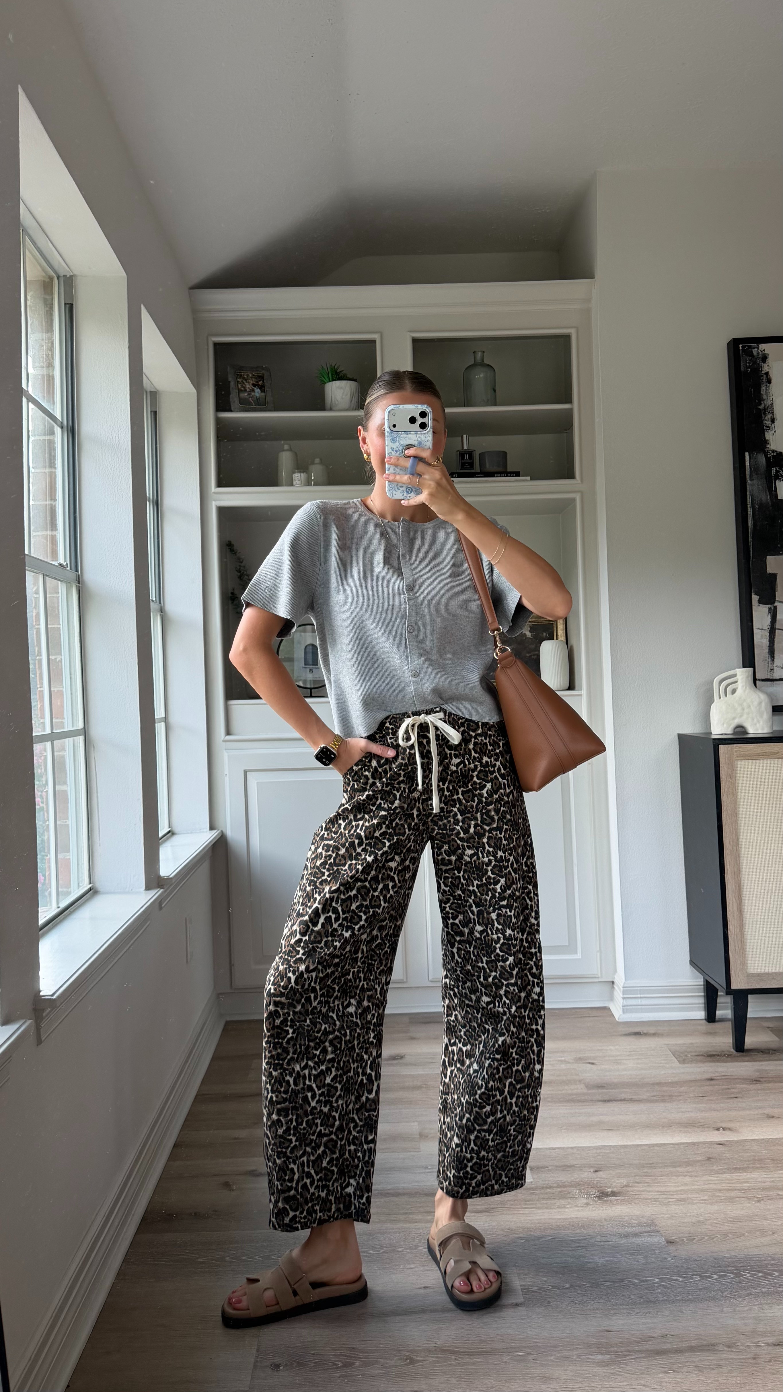 Loving these cheetah pants for fall! S in cardigan, S in pants  

 