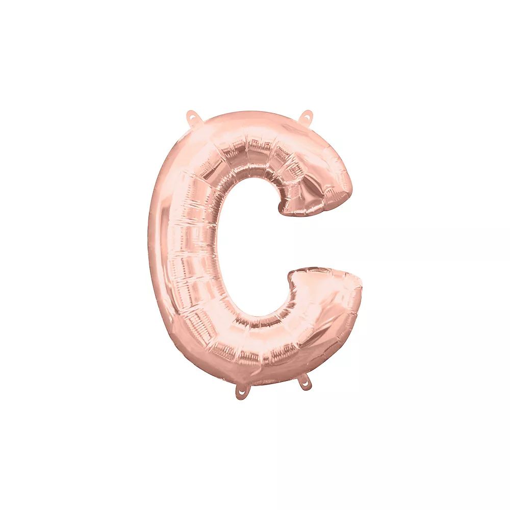 13in Air-Filled Rose Gold Letter C Balloon | Party City