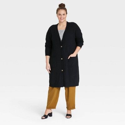 Women's Plus Size Button-Down Cardigan - Ava & Viv™ | Target