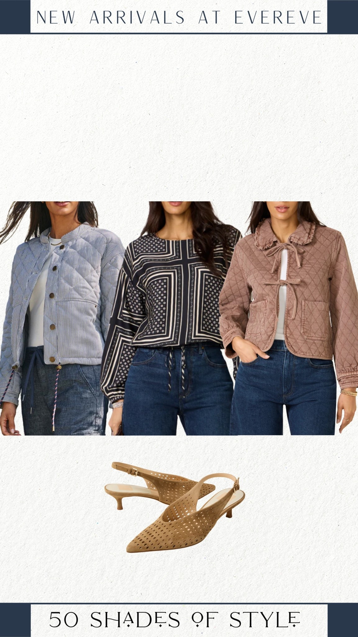 quilted jacket, blouse, winter outfit, laser cut heels, tan heels 

#LTKSeasonal #LTKOver40 #LTKootd