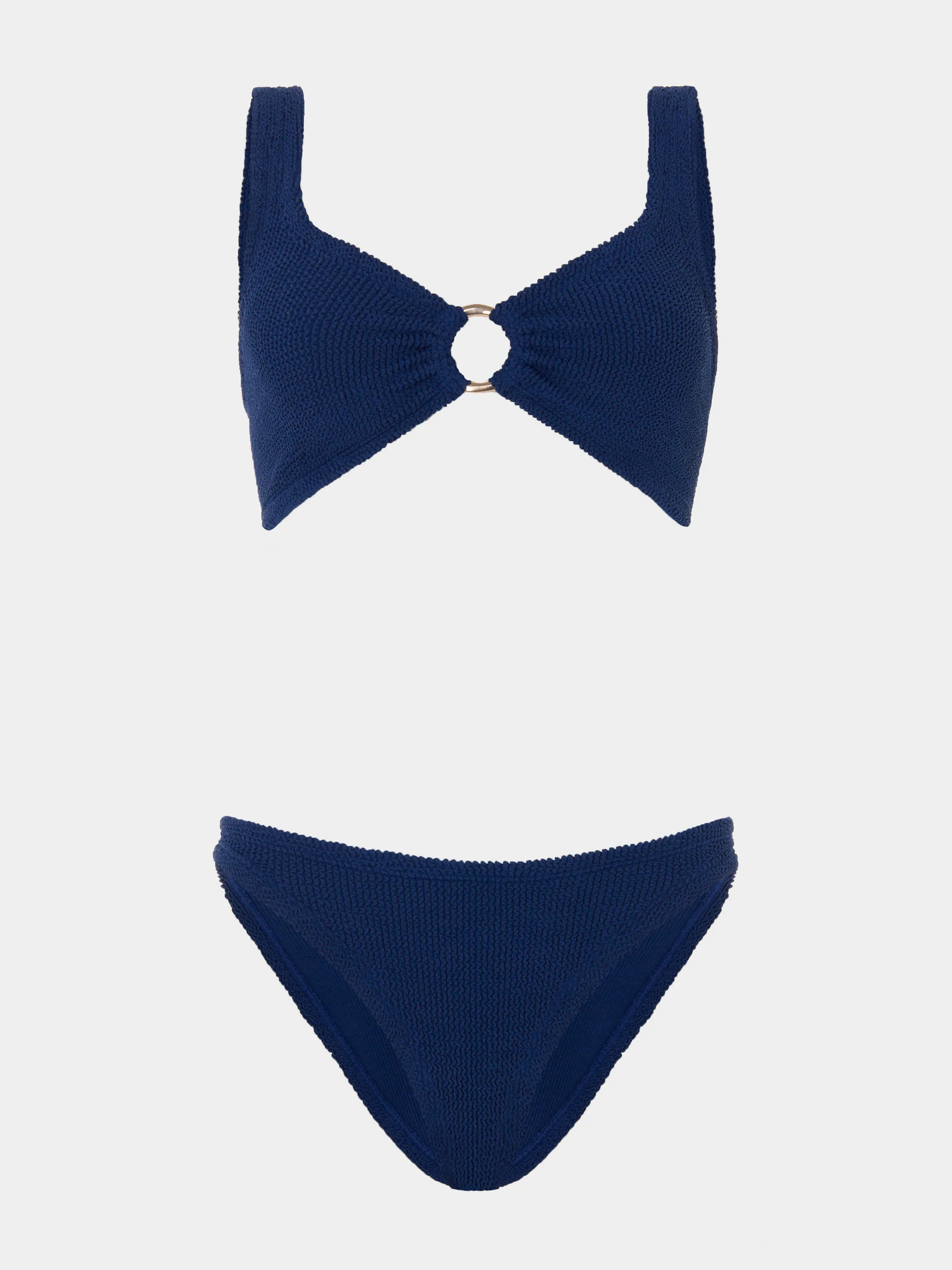 Julia With Gold Hoop Bikini - Navy | HUNZA G