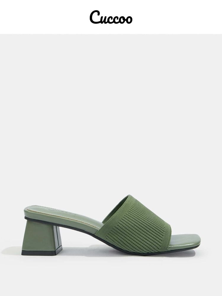 Cuccoo Minimalist Chunky Sandal Mules | SHEIN