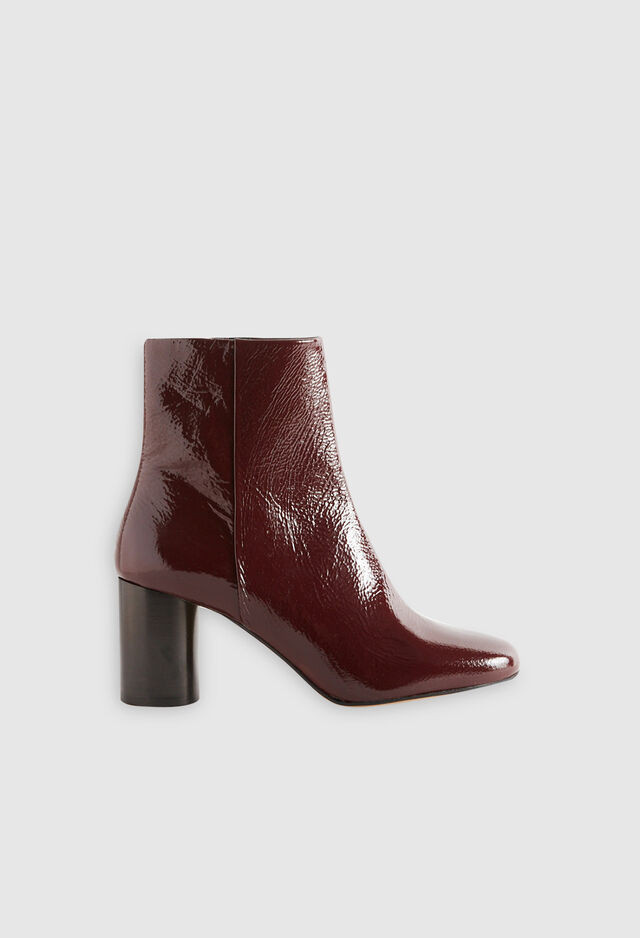 Bottines bordeaux cuir vernis | Claudie Pierlot (FR, DE, ES, UK)