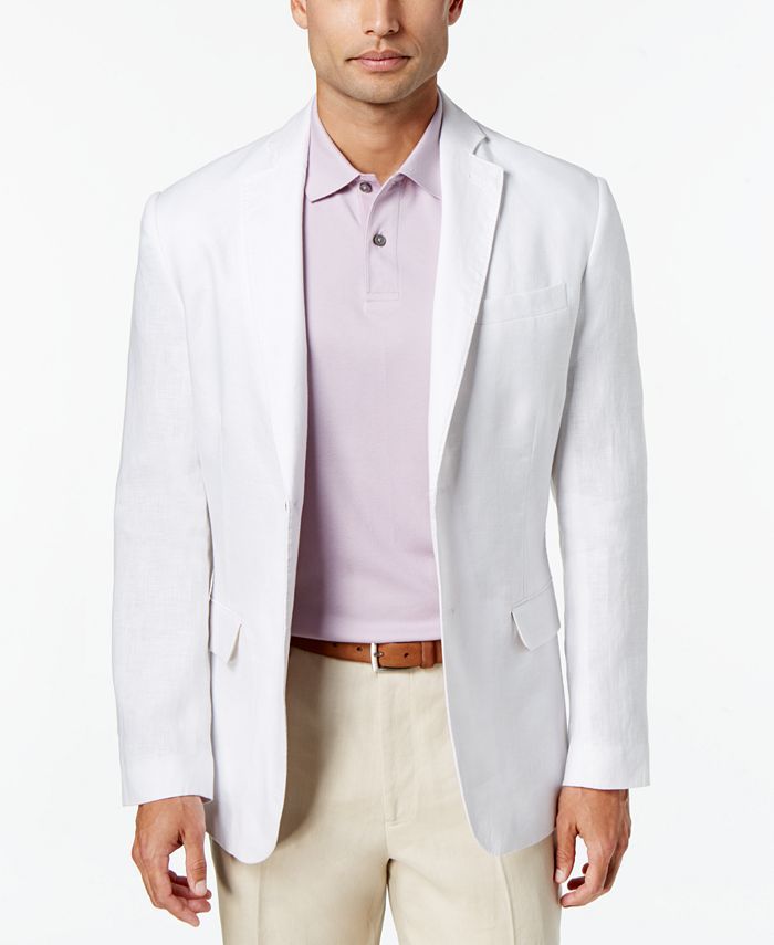 Tasso Elba Men's 100% Linen 2-Button Blazer, Created for Macy's & Reviews - Blazers & Sport Coats... | Macys (US)