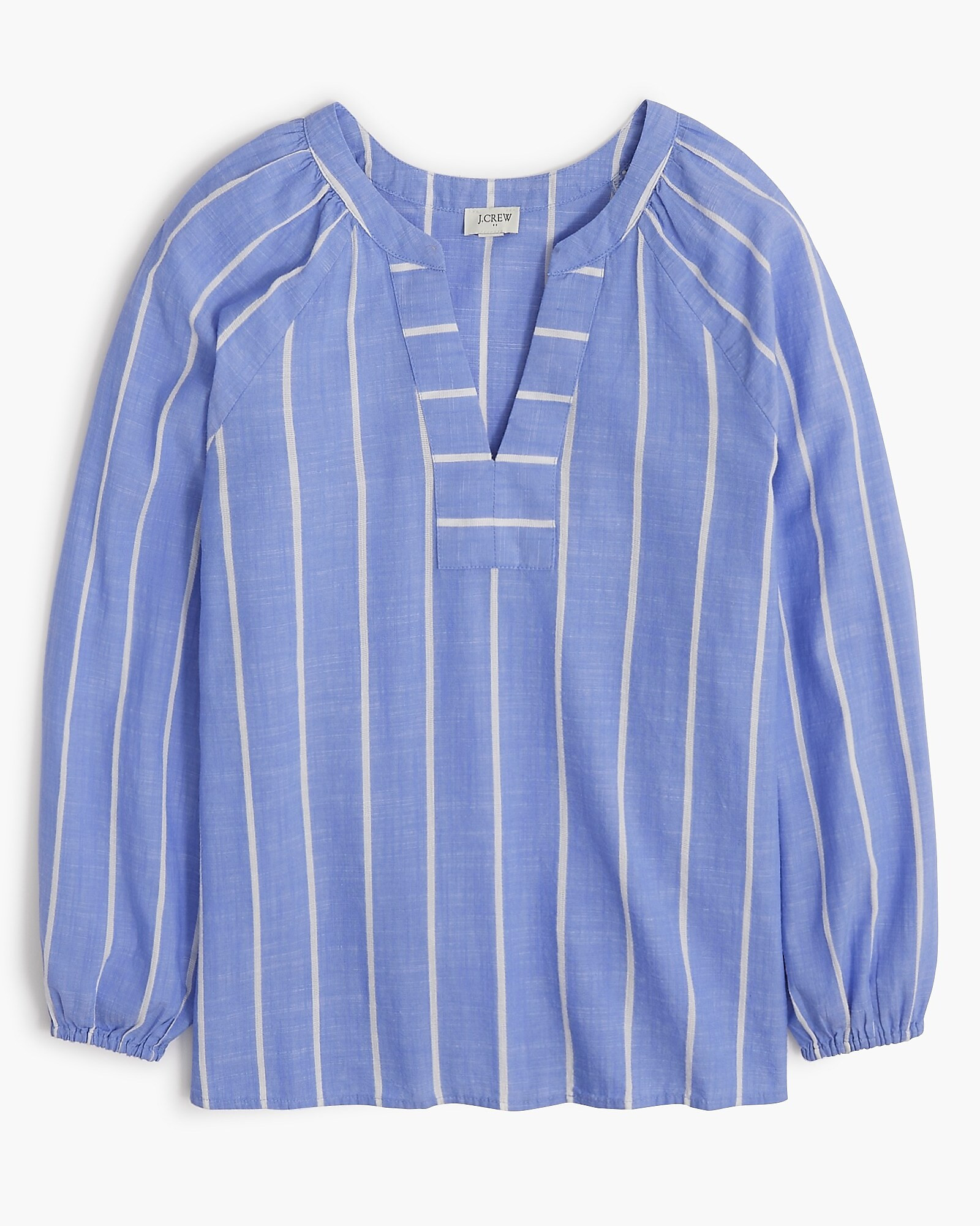 Striped split-neck popover blouse | J.Crew Factory