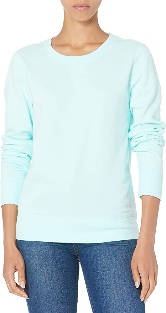 Amazon.com: Amazon Essentials Women's French Terry Fleece Crewneck Sweatshirt (Available in Plus ... | Amazon (US)