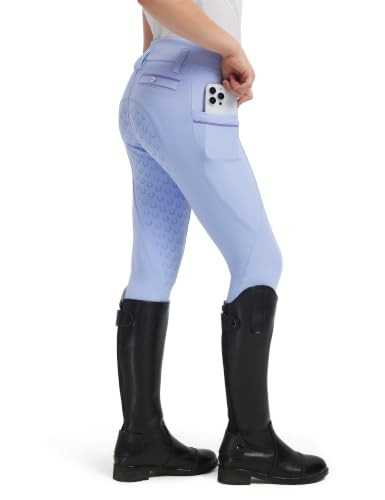 FitsT4 Sports Girls Horse Riding Pants Full Seat Equestrian Pants Pockets | Amazon (US)