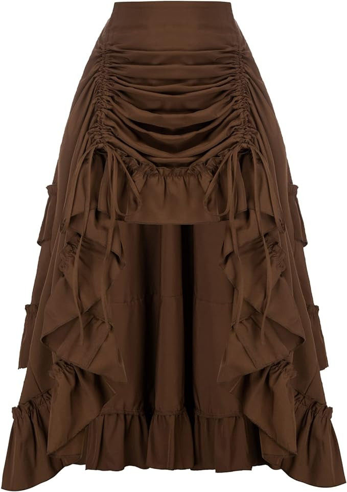 Amazon.com: Scarlet Darkness Women's 2026 Summer Skirt Gothic Steampunk Skirt Renaissance High-Lo... | Amazon (US)