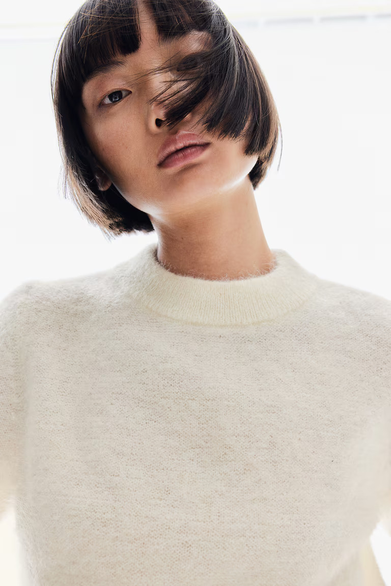 Short-Sleeved Mohair-Blend Top | H&M (US + CA)