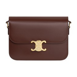 Medium Triomphe Bag in Shiny Calfskin - CELINE | 24S US