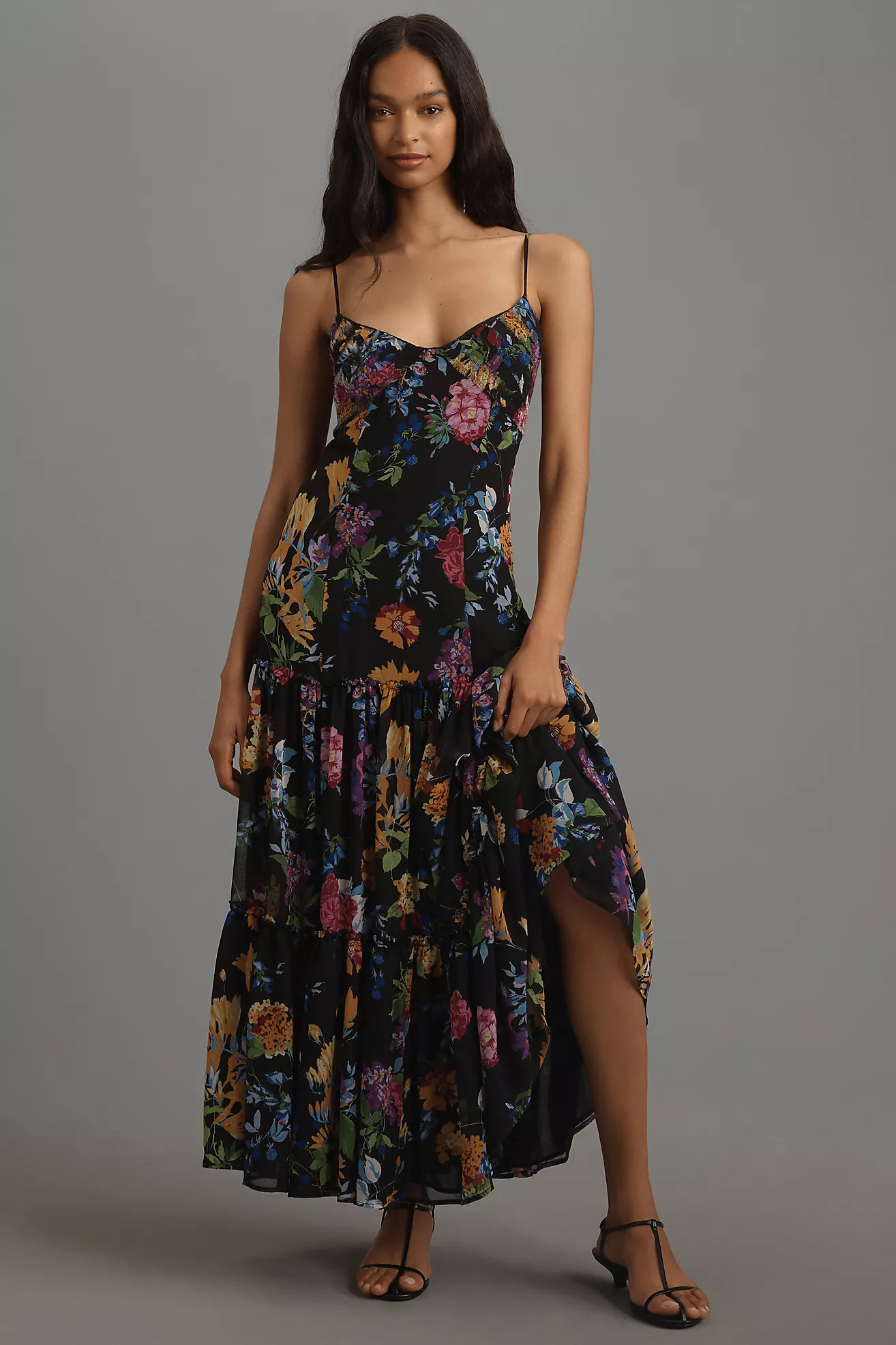 By Anthropologie Sleeveless V-Neck Pleated Maxi Dress | Anthropologie (UK)