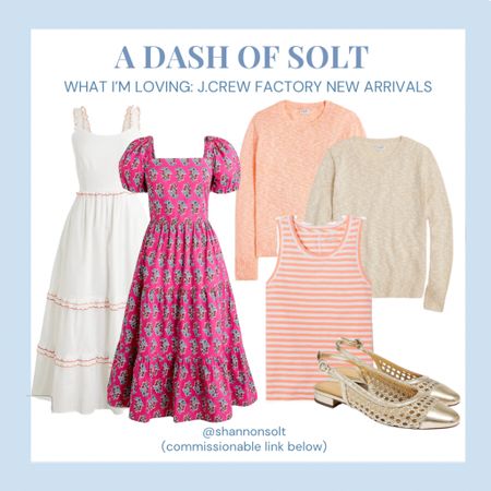 More new spring arrivals from J.Crew Factory! Love the ric rac dress! 

Spring dress, spring outfit, pink, peach, dress, beach sweater, striped tank, spring shoes, preppy style 

#LTKSeasonal #LTKfindsunder100 #LTKstyletip