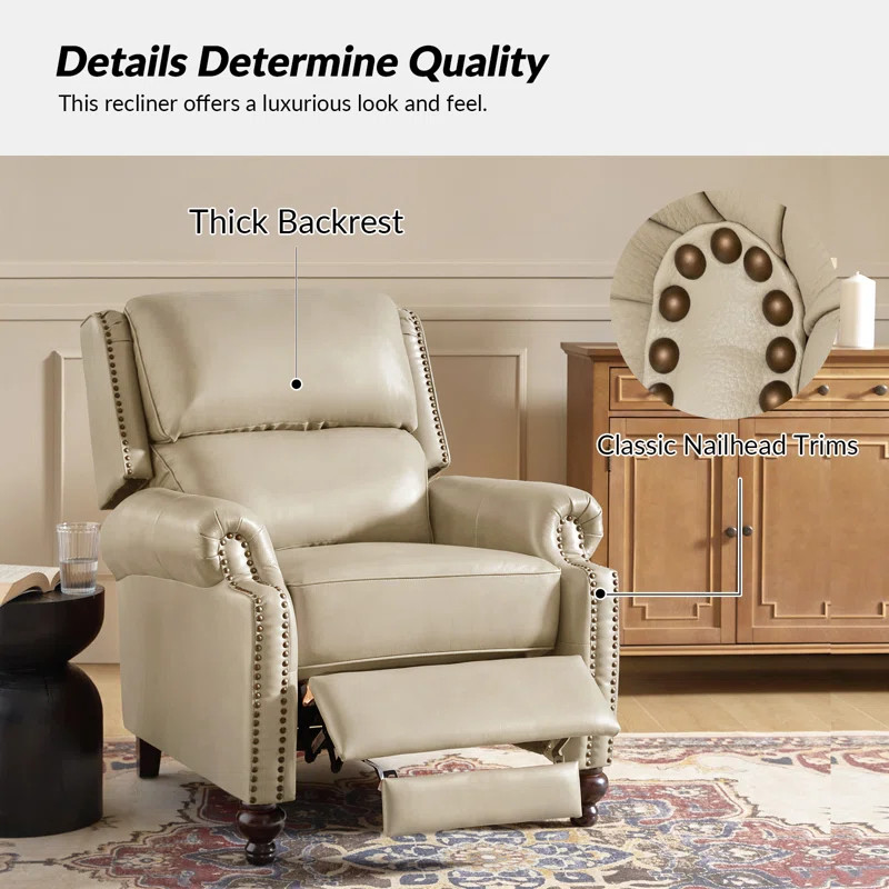 Adeesa Genuine Leather Recliner | Wayfair North America