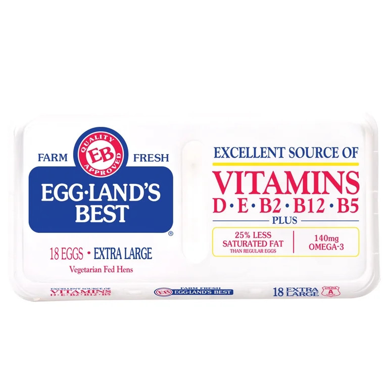 Eggland's Best Extra Large White Eggs, 18 Count | Walmart (US)
