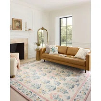 Rifle Paper Co. x Loloi Eden Mughal Garden Cream Rug feat CloudPile | Wayfair North America