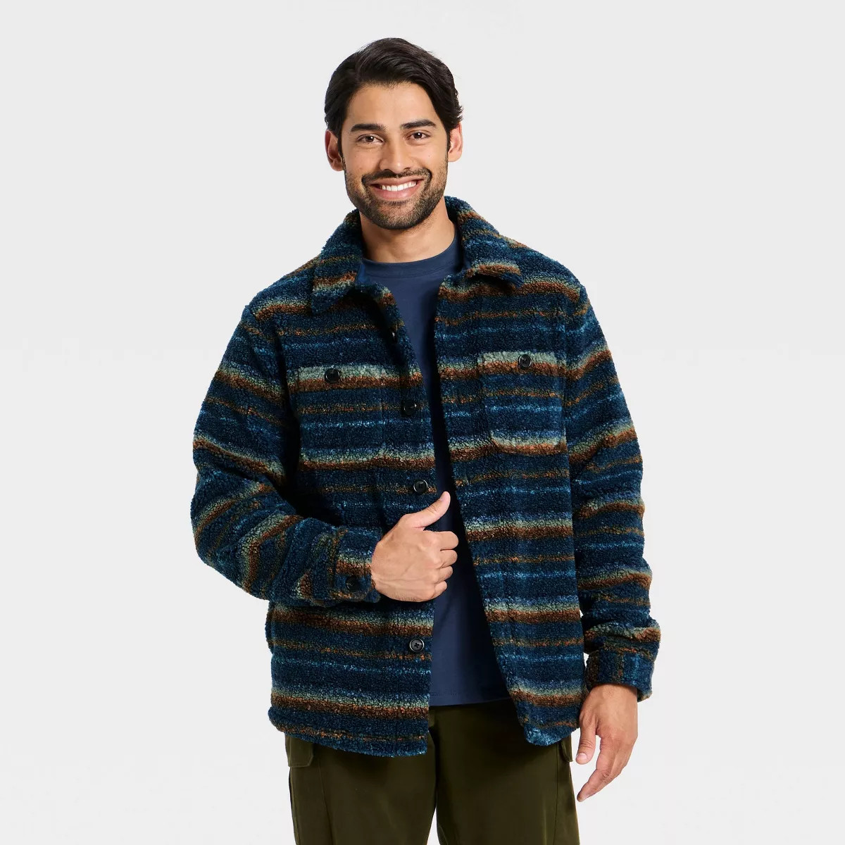 Men's Vintage High Pile Full Button Jacket - Goodfellow & Co™ | Target