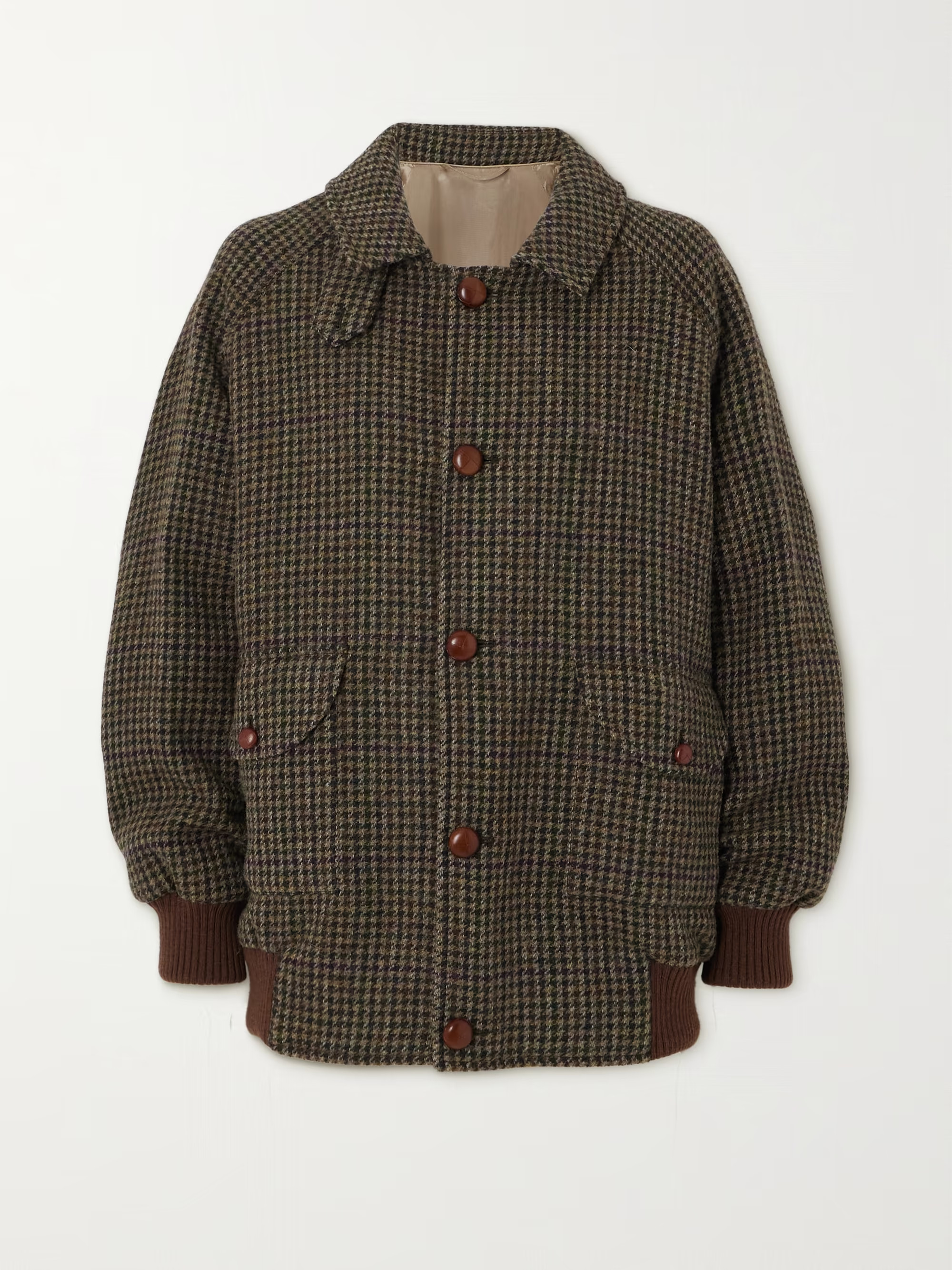 Chabo houndstooth wool-tweed bomber jacket | NET-A-PORTER (UK & EU)