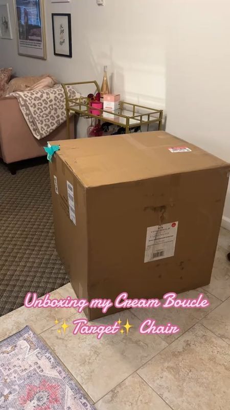 Unboxing the target boucle chair- under $300 and beautiful! 

#LTKhome #LTKsalealert