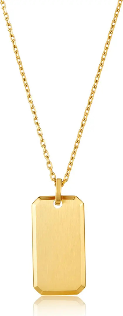 14K Gold Vermeil Dog Tag Necklace | Nordstrom Rack