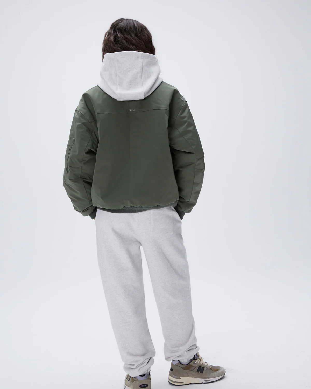 Oversized Bomber Jacket - Khaki Green | Adanola UK