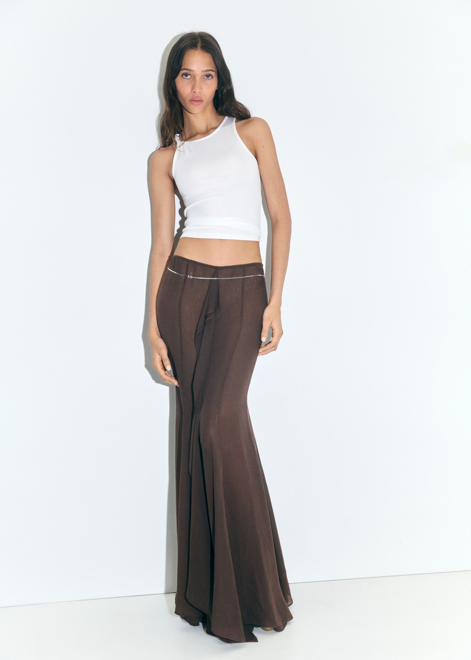 Maxi-skirt with ruffle detail - Women | MANGO United Kingdom | MANGO (UK)
